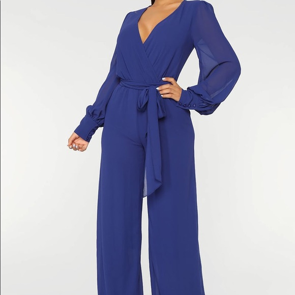 Fashion Nova Pants - Fashion Nova Chiffon Jumpsuit